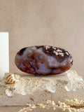 Purple Flower Agate Palmstone | Madagascar