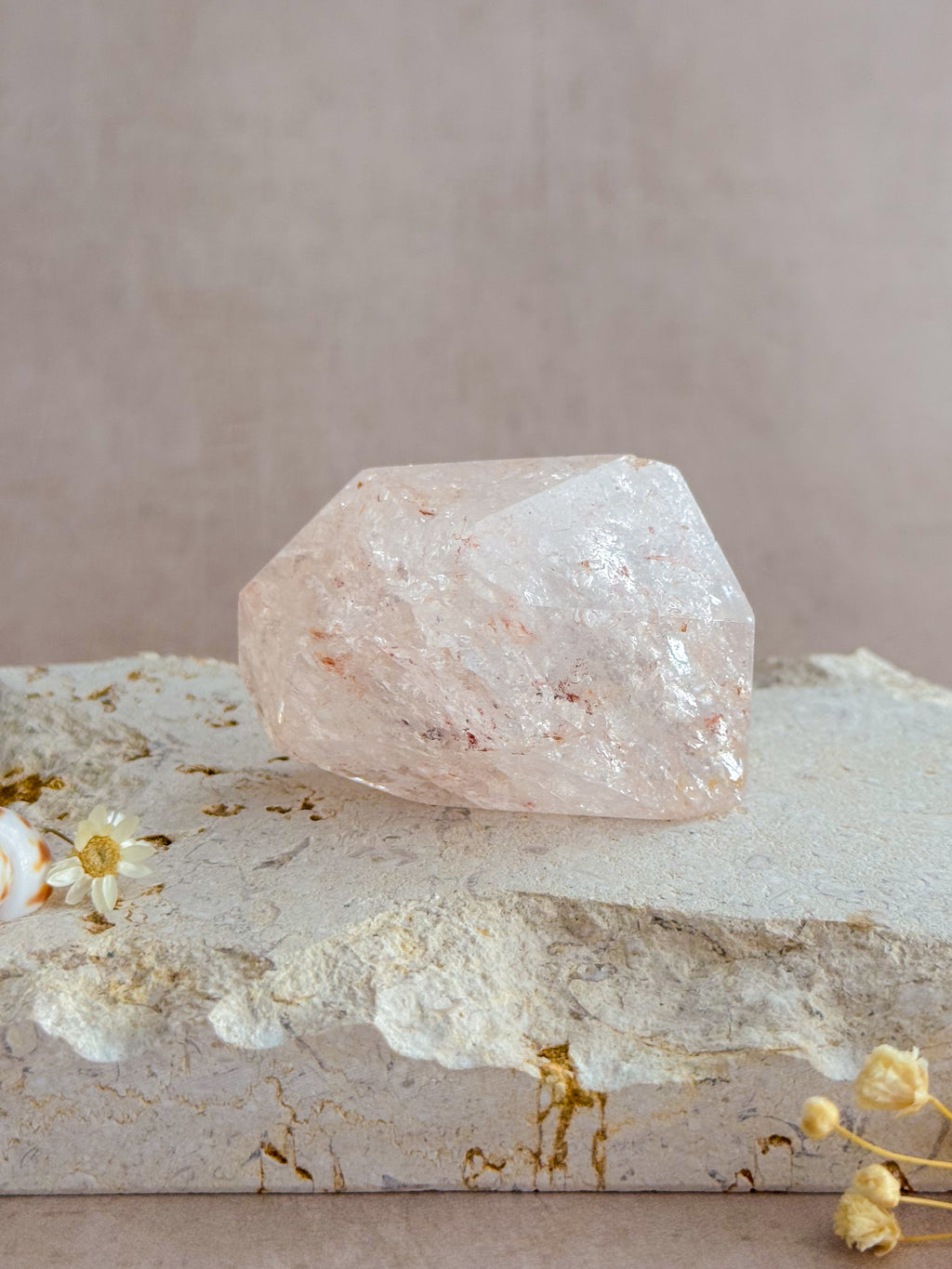 Pink Lemurian Quartz Faceted Freeform | Brazil