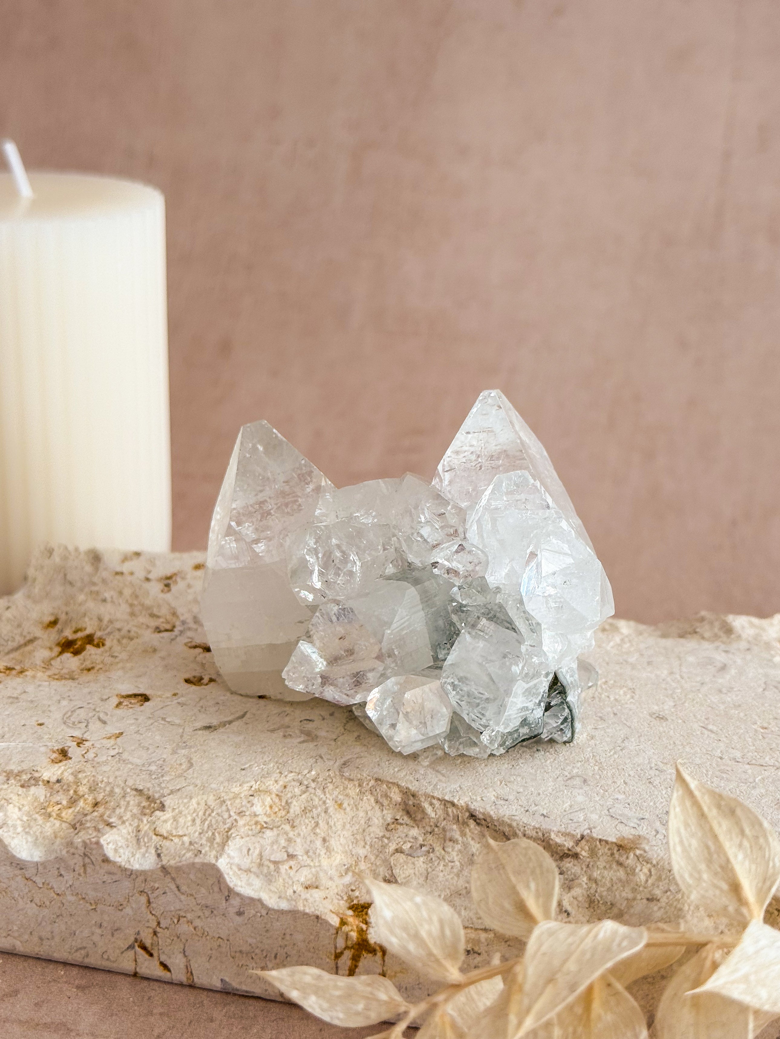Diamond Apophyllite Cluster | India