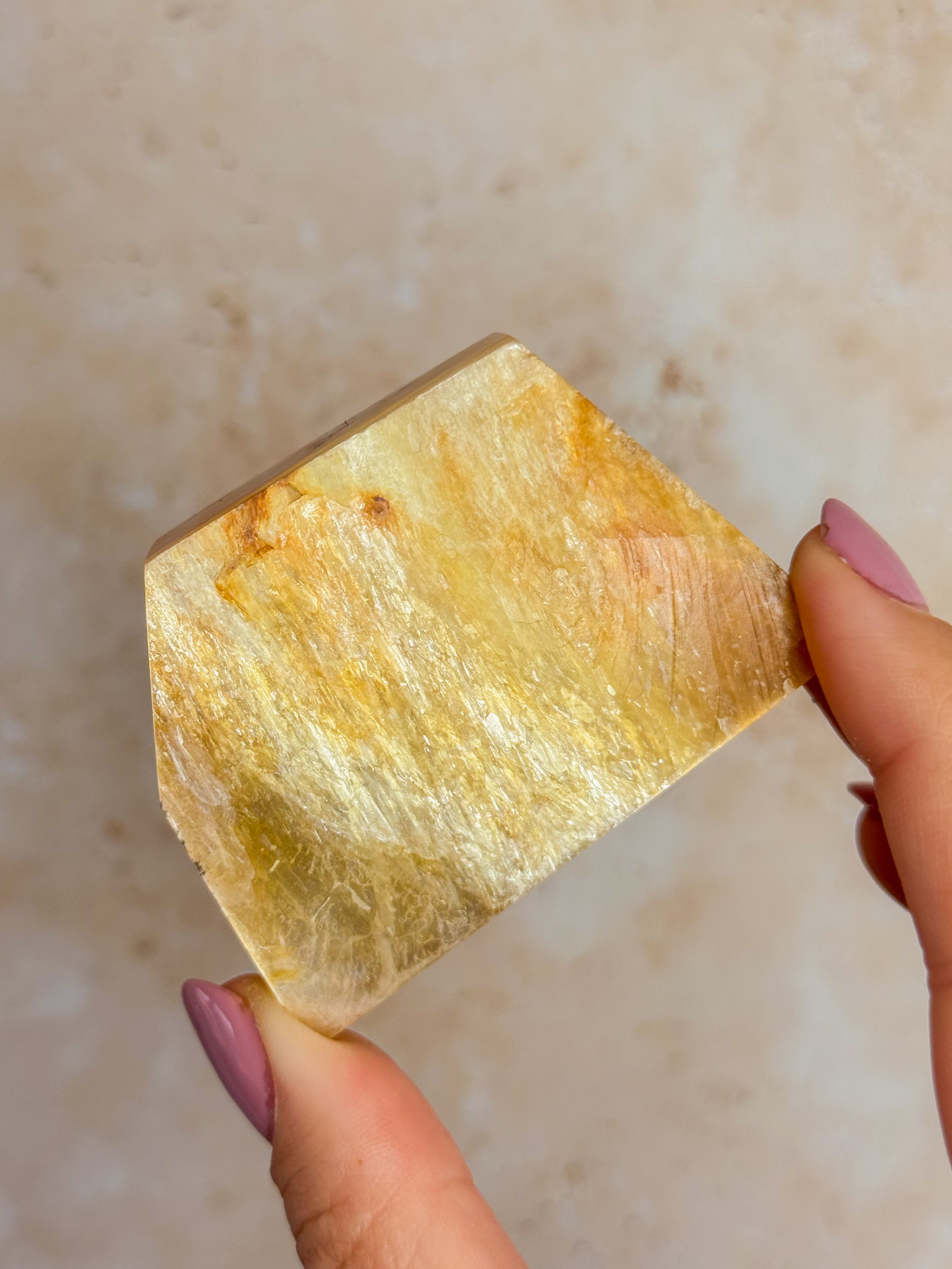 Golden Mica Faceted Freeform A | Brazil