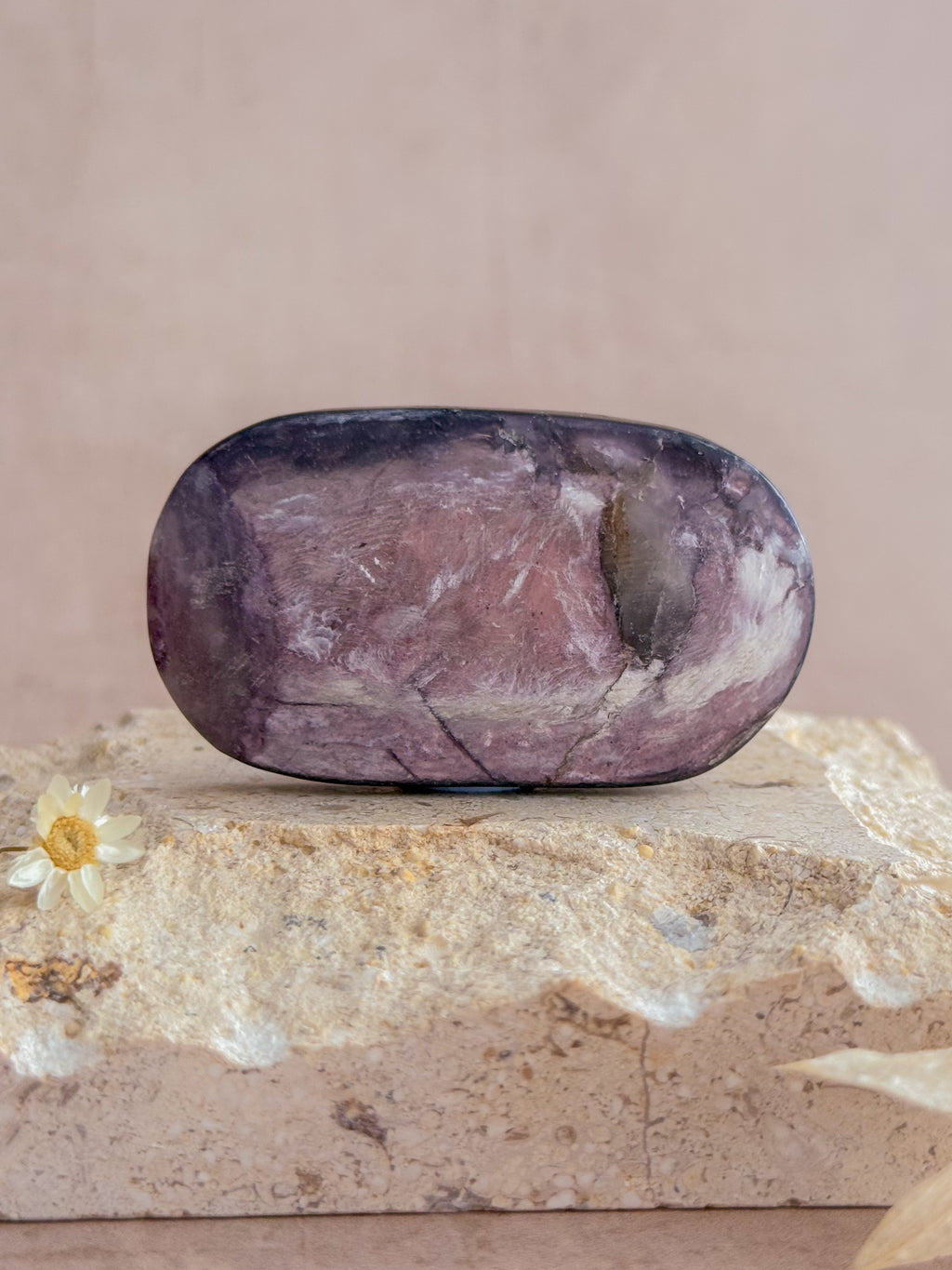Gem Lepidolite Palmstone C | Brazil