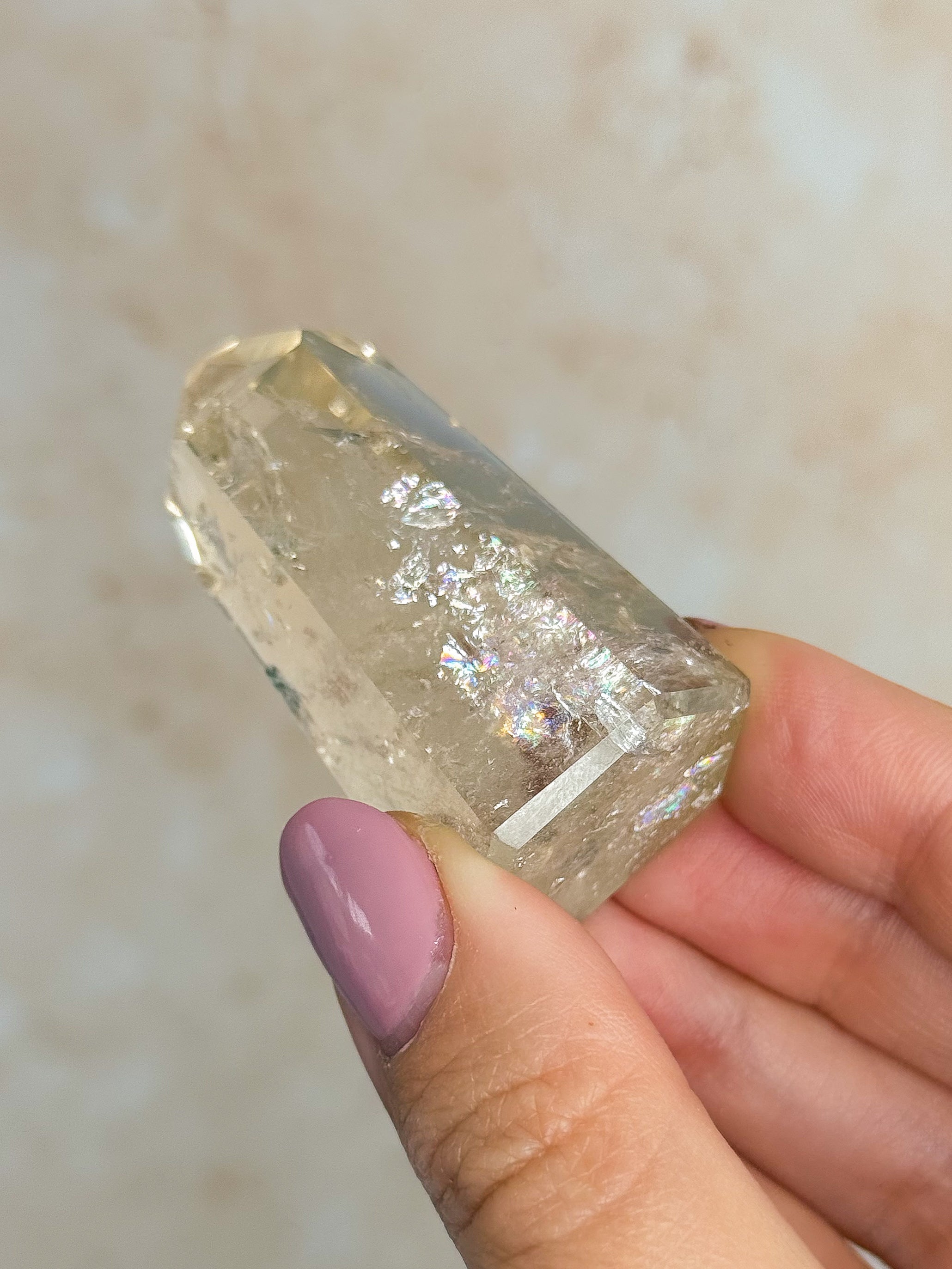 Citrine Point With Rainbows | Madagascar
