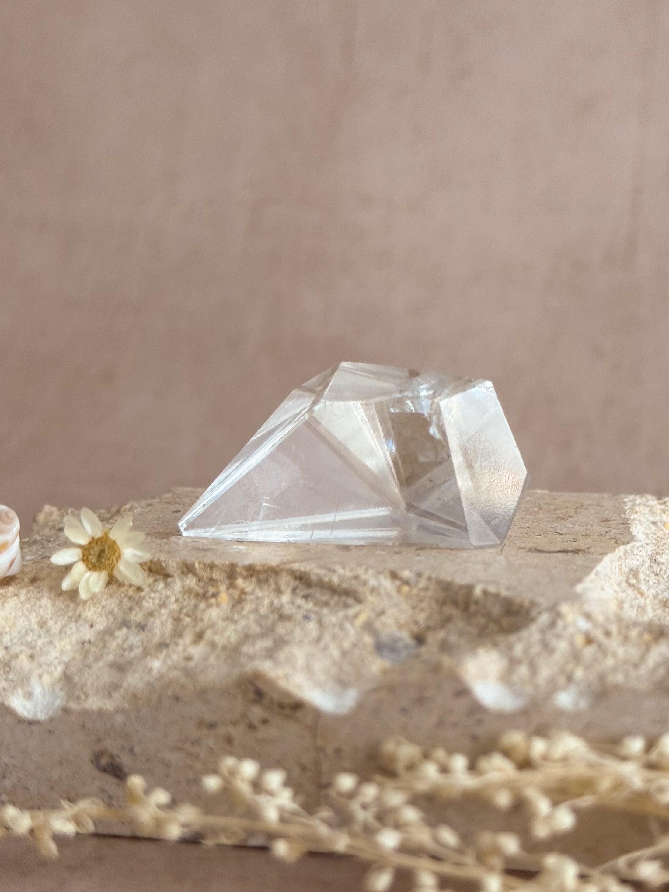 Polished Optical Calcite with Rainbows A | India