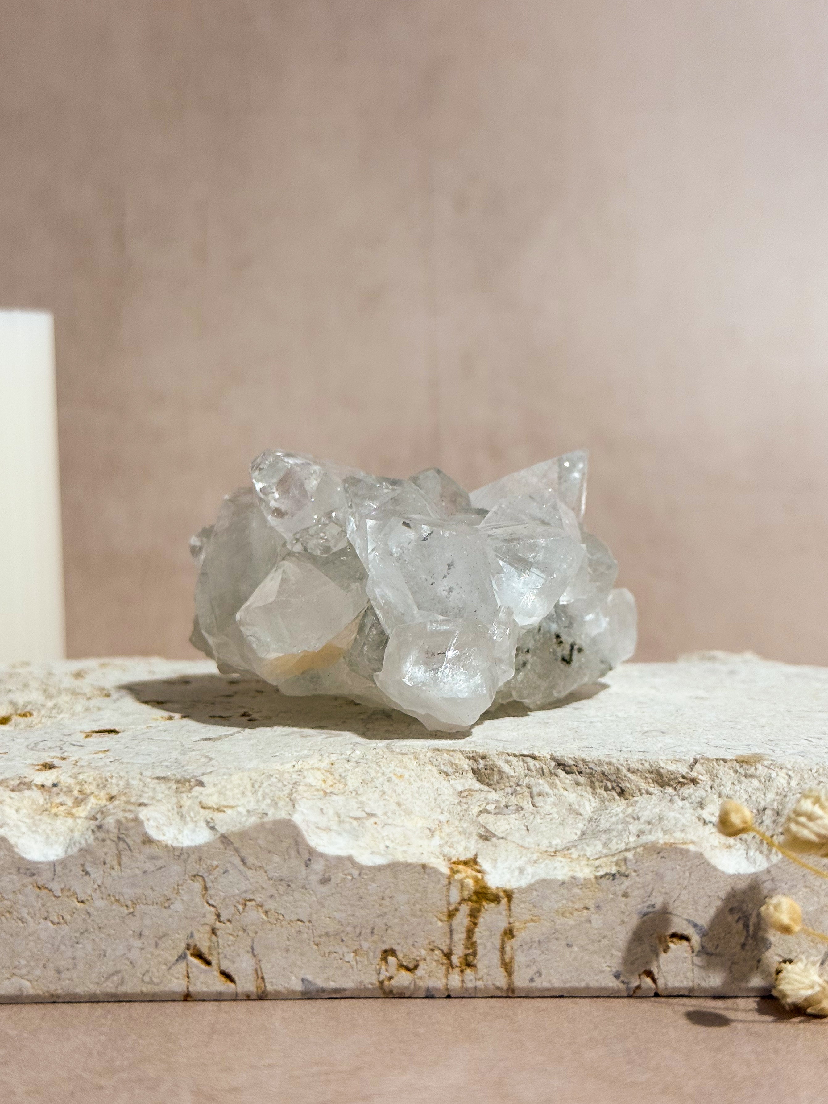 Diamond Apophyllite Cluster | India