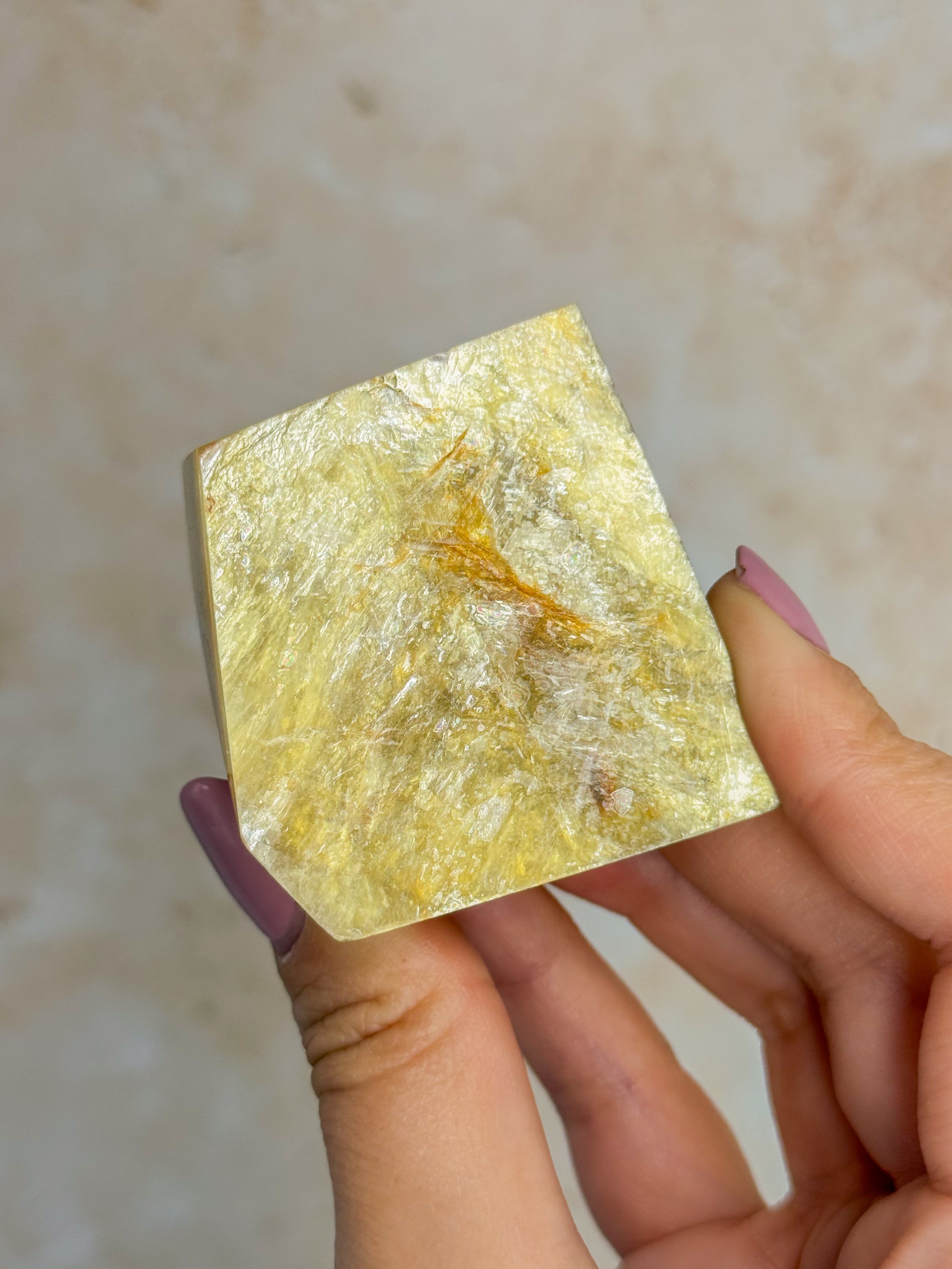 Golden Mica Faceted Freeform A | Brazil