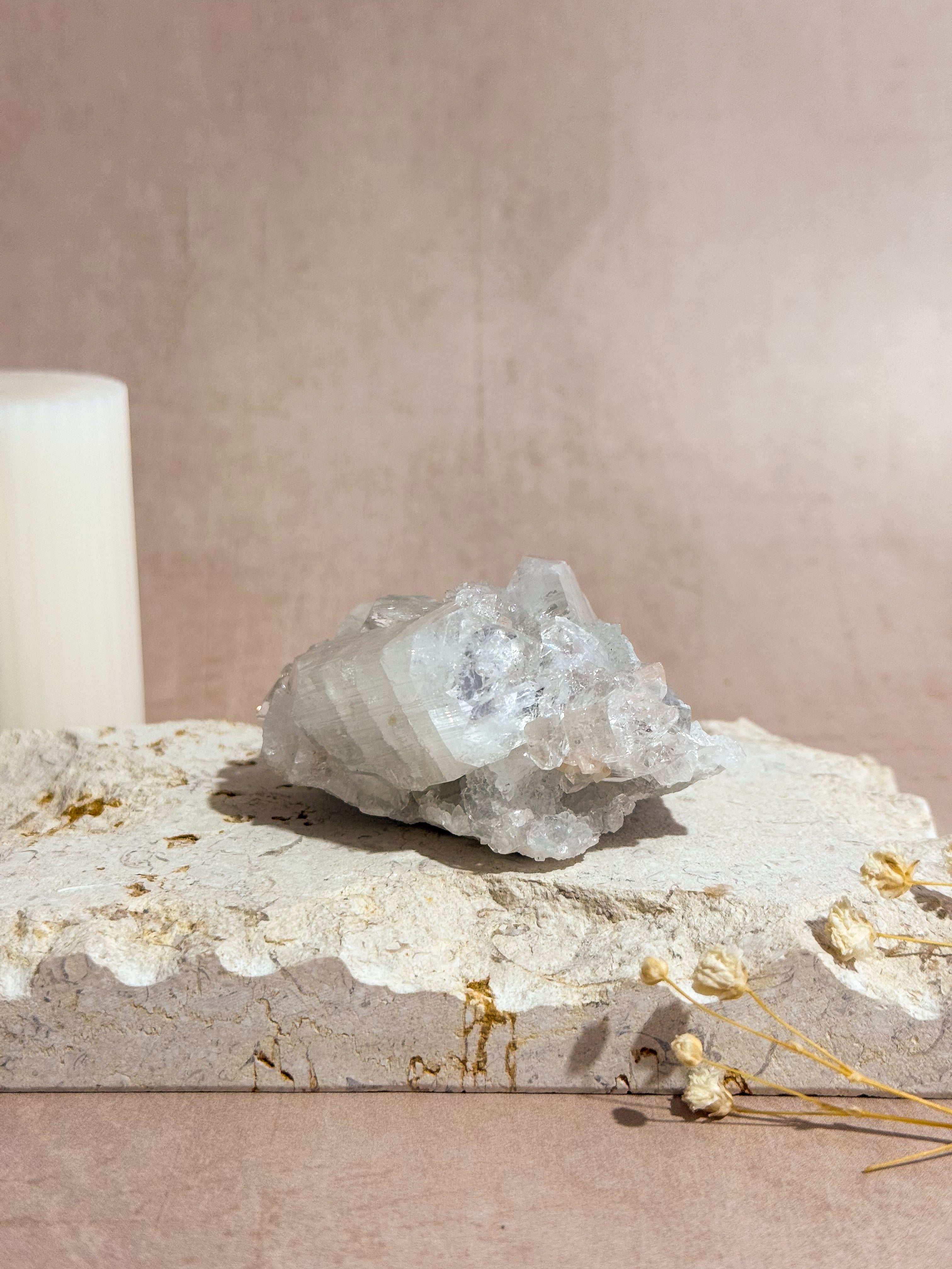 Diamond Apophyllite Cluster | India