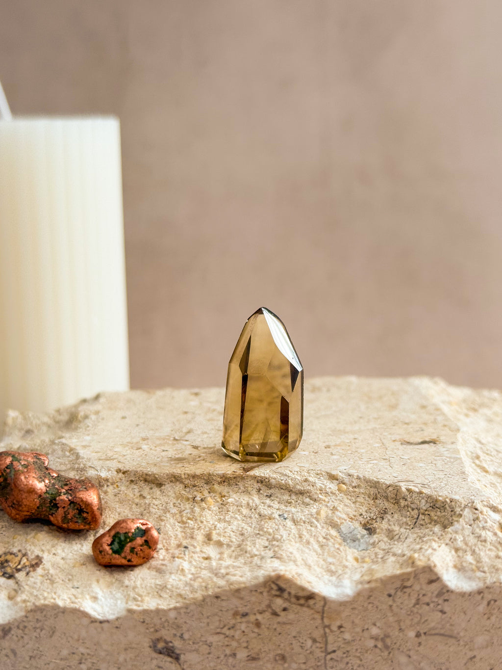 Smoky Natural Citrine Mini Point | Madagascar