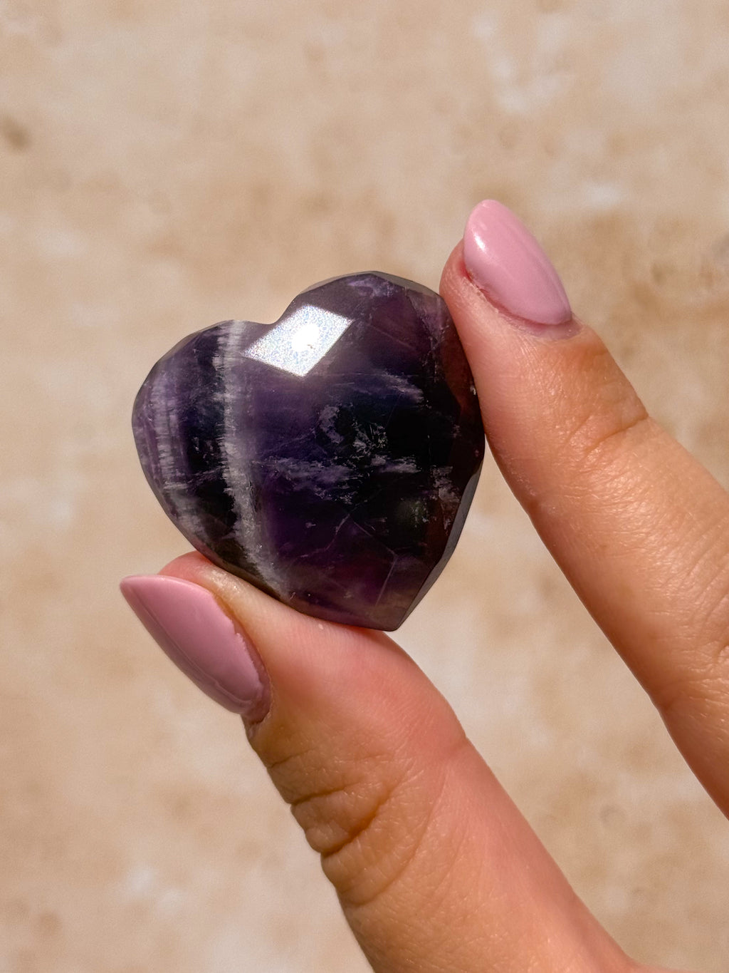 Amethyst Faceted Heart A | Zambia