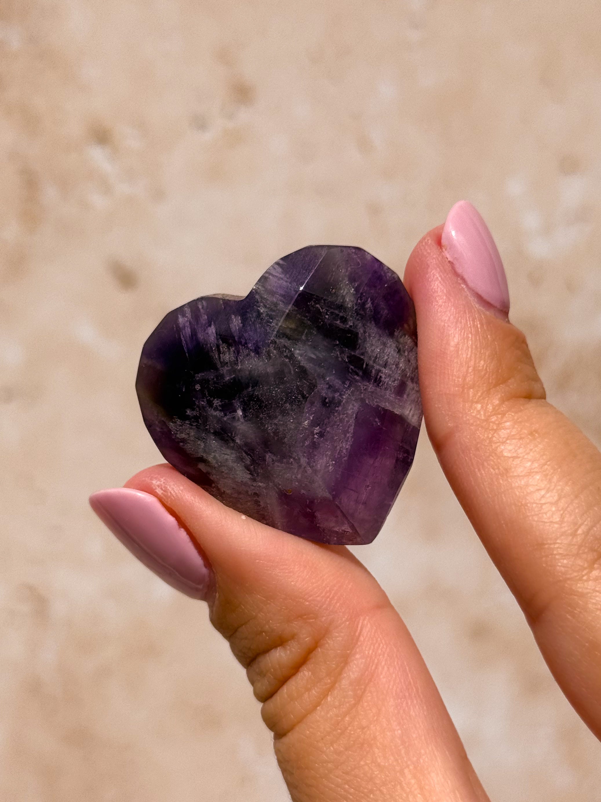 Amethyst Faceted Heart C | Zambia