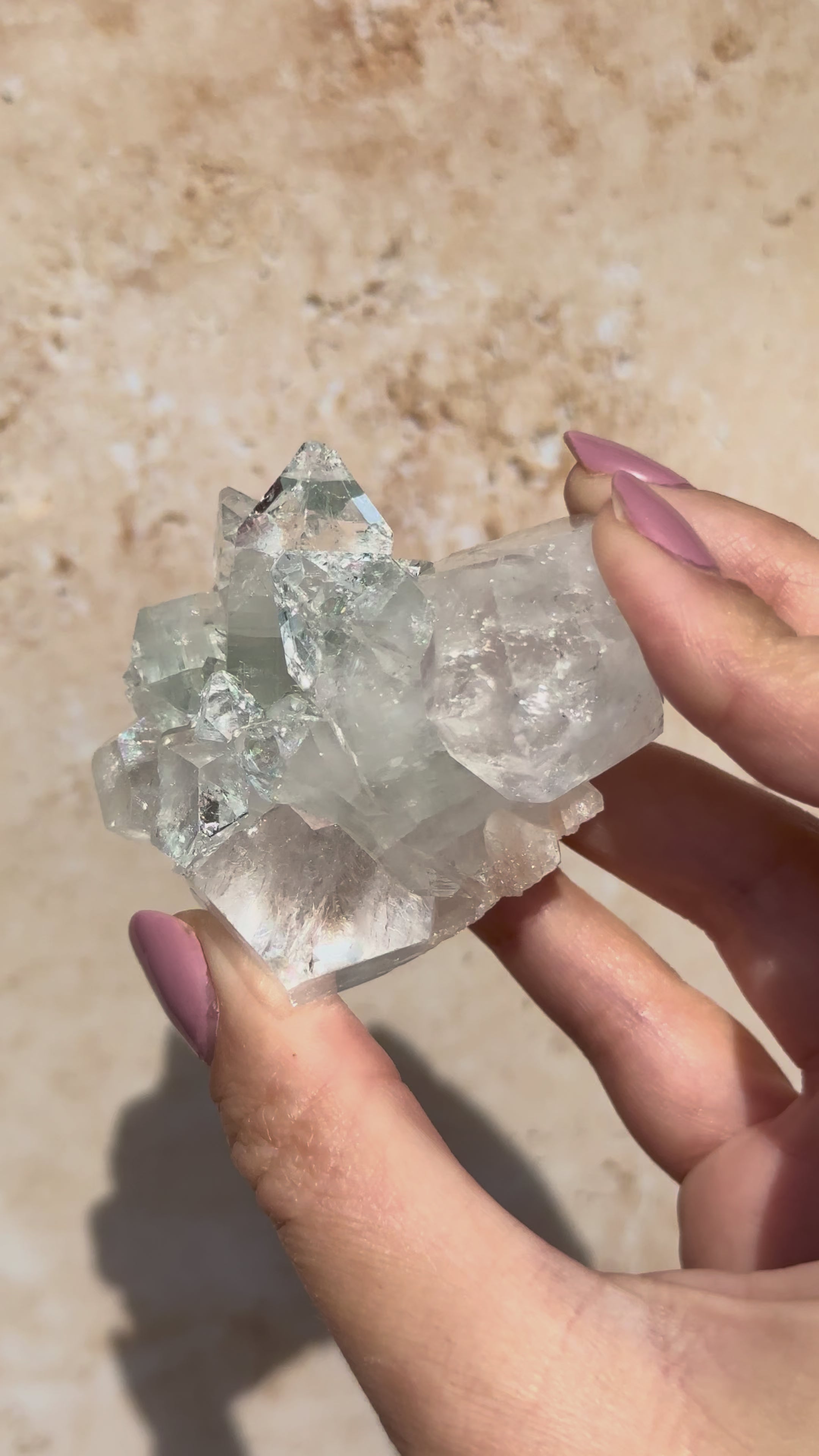 Diamond Apophyllite Cluster | India