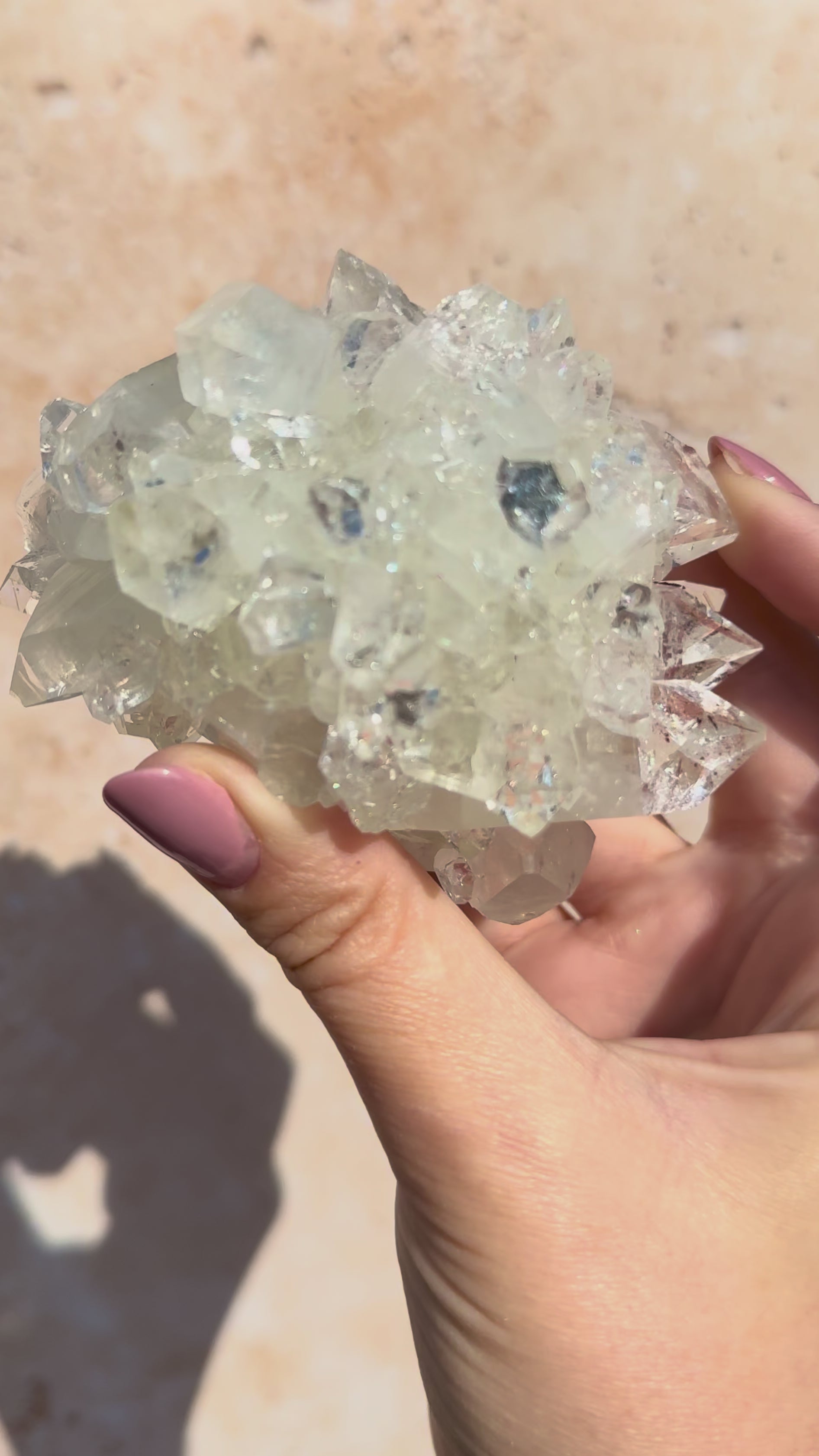 Diamond Apophyllite Cluster | India