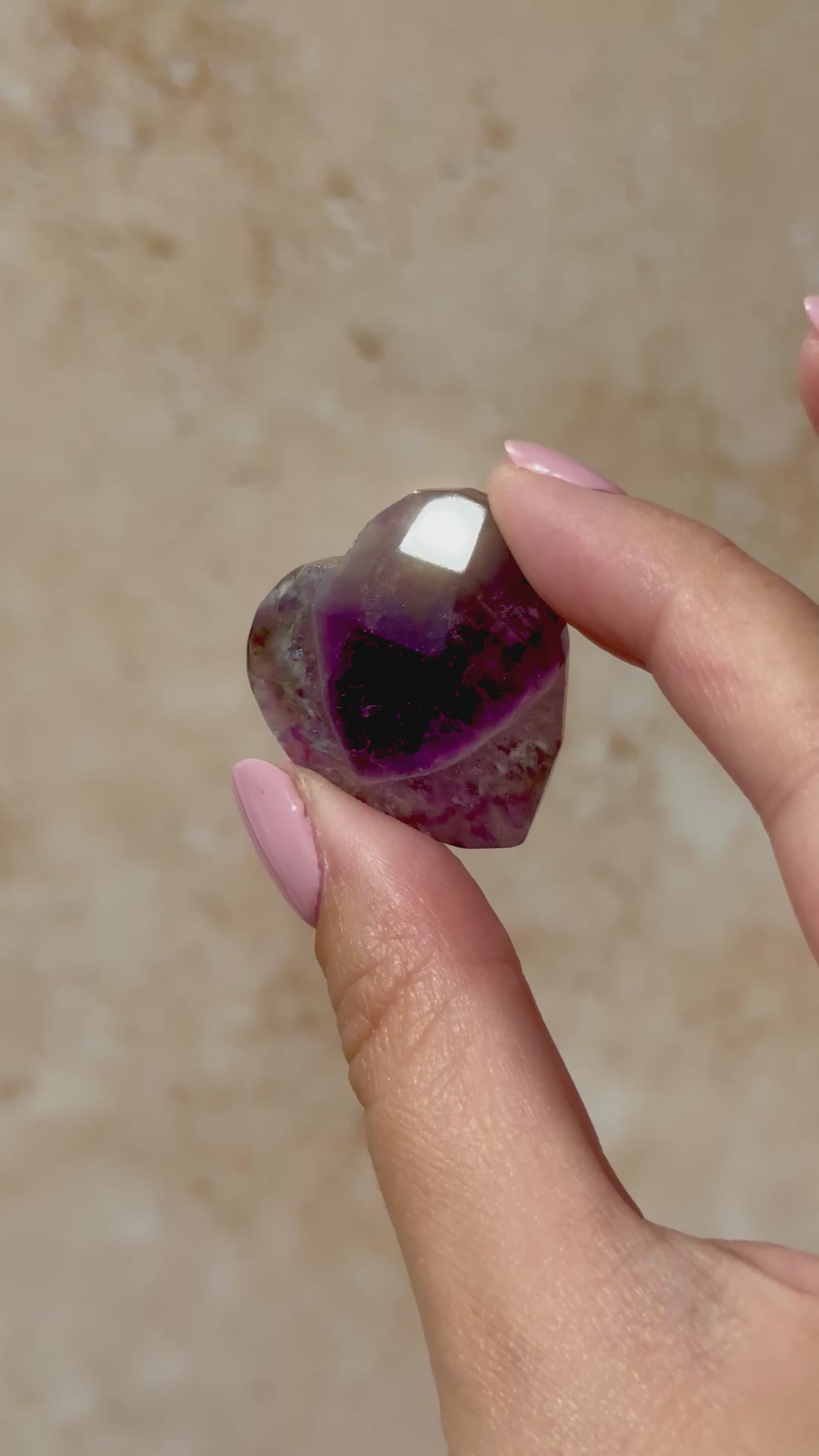 Amethyst Faceted Heart B | Zambia