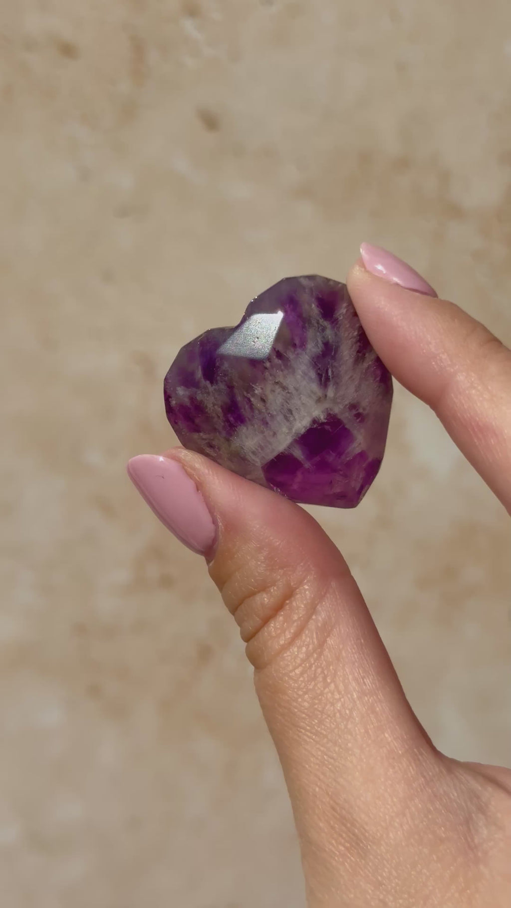 Amethyst Faceted Heart C | Zambia