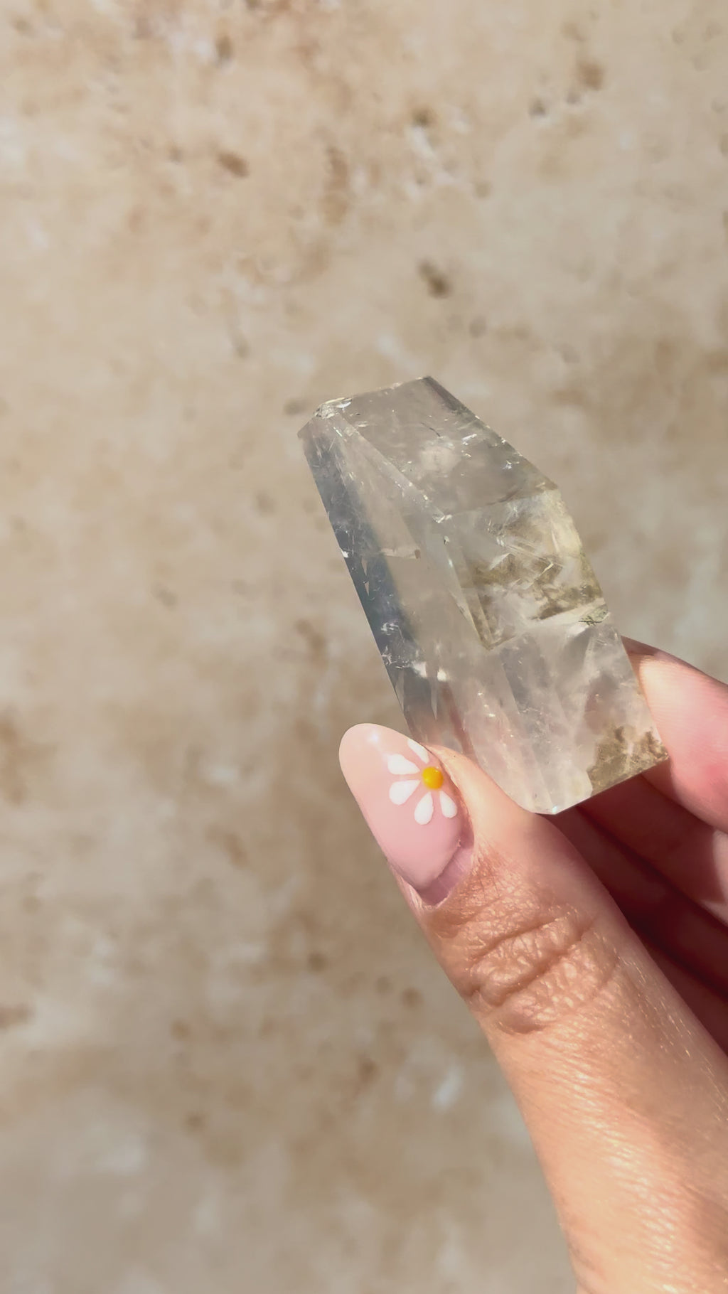 Polished Optical Calcite with Rainbows C | India