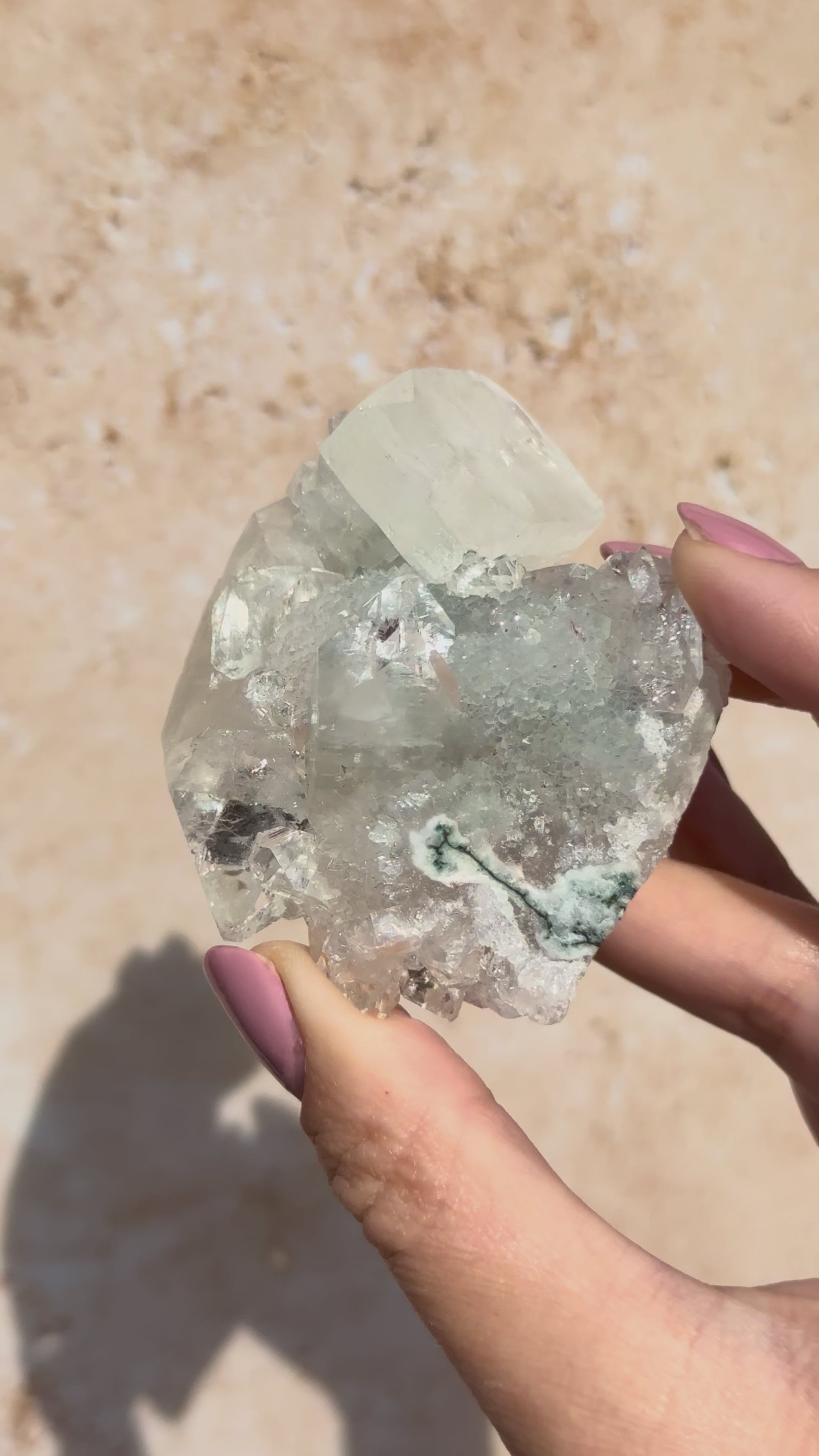 Diamond Apophyllite Cluster | India