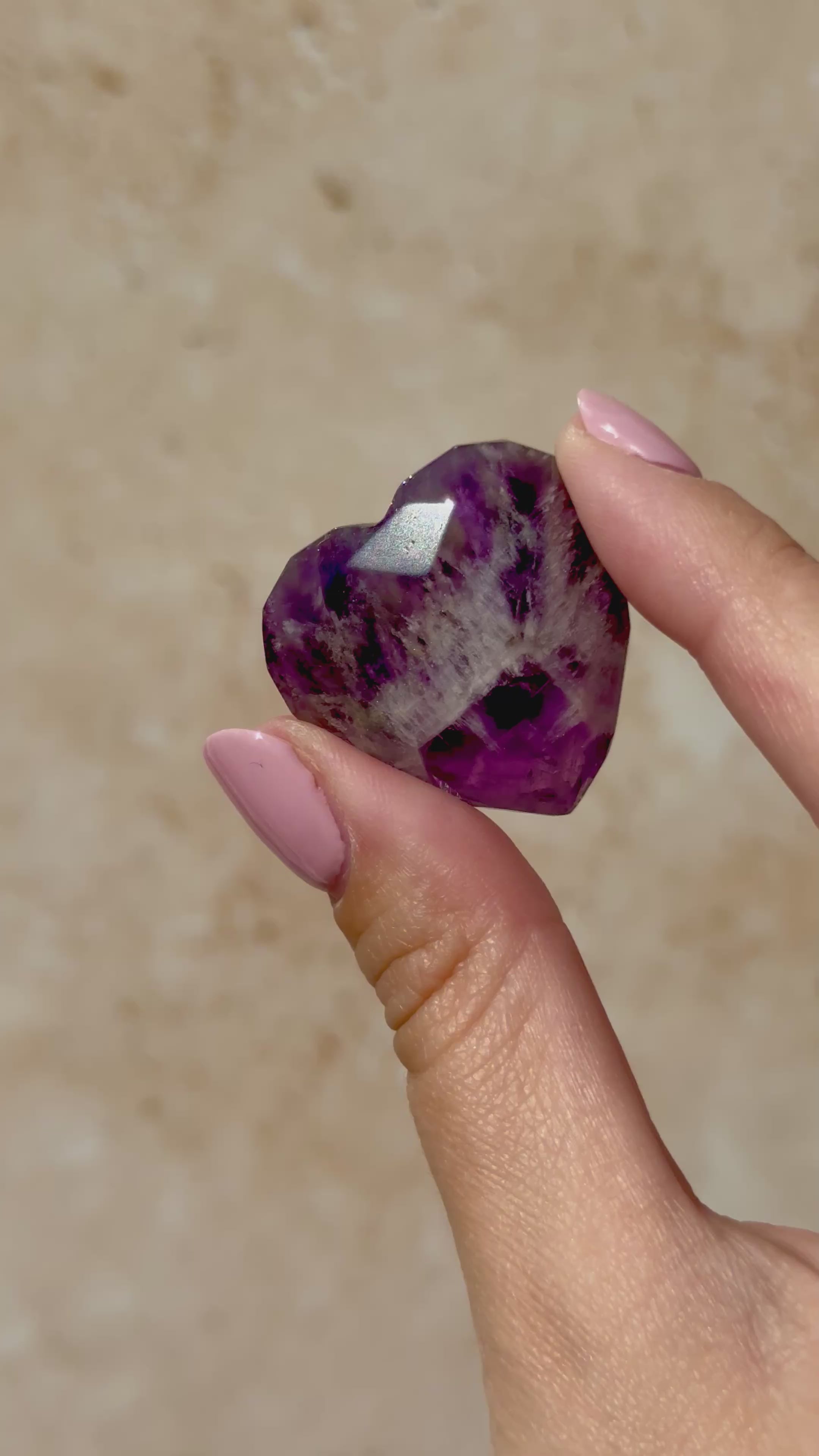 Amethyst Faceted Heart C | Zambia