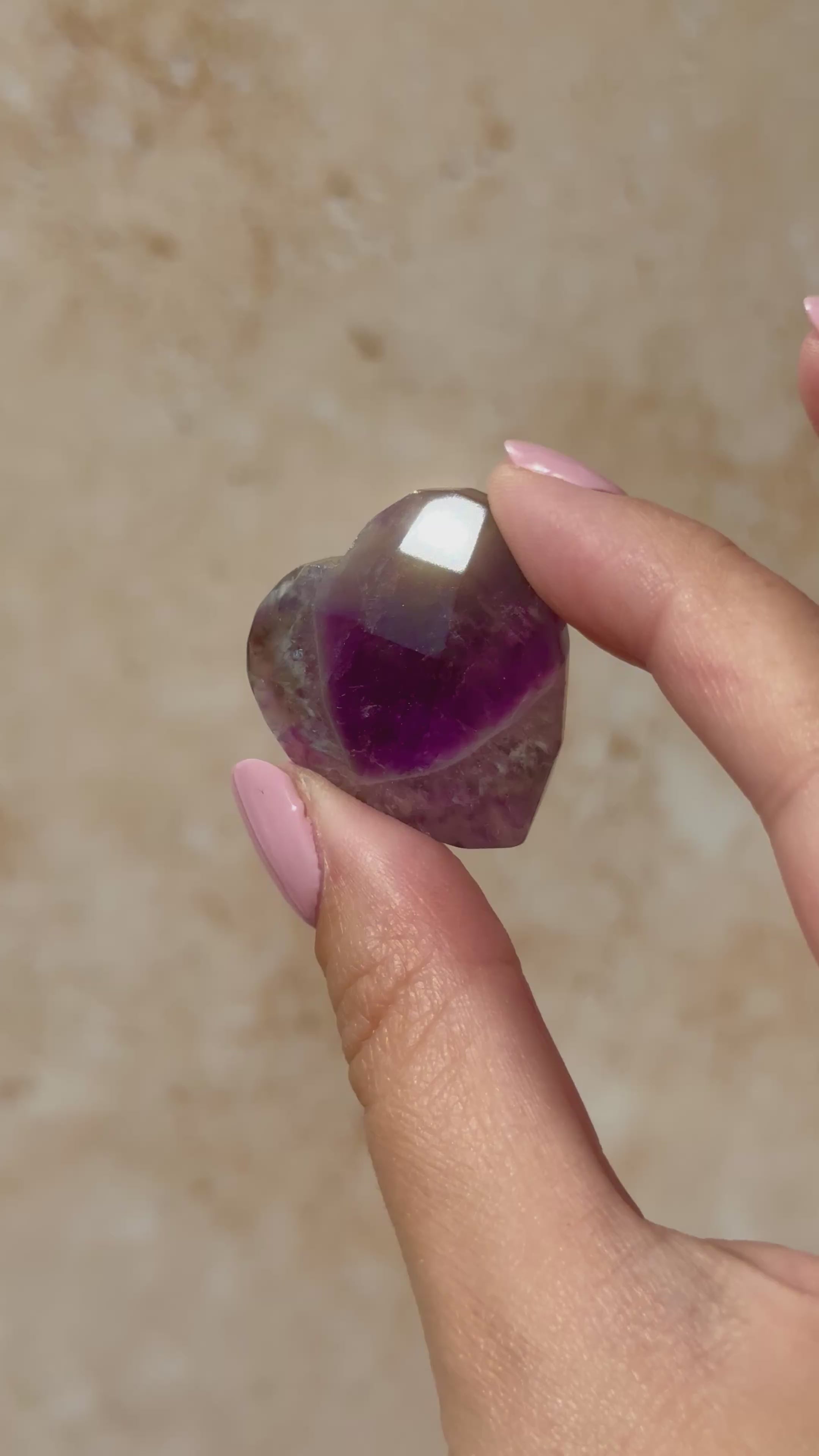 Amethyst Faceted Heart B | Zambia